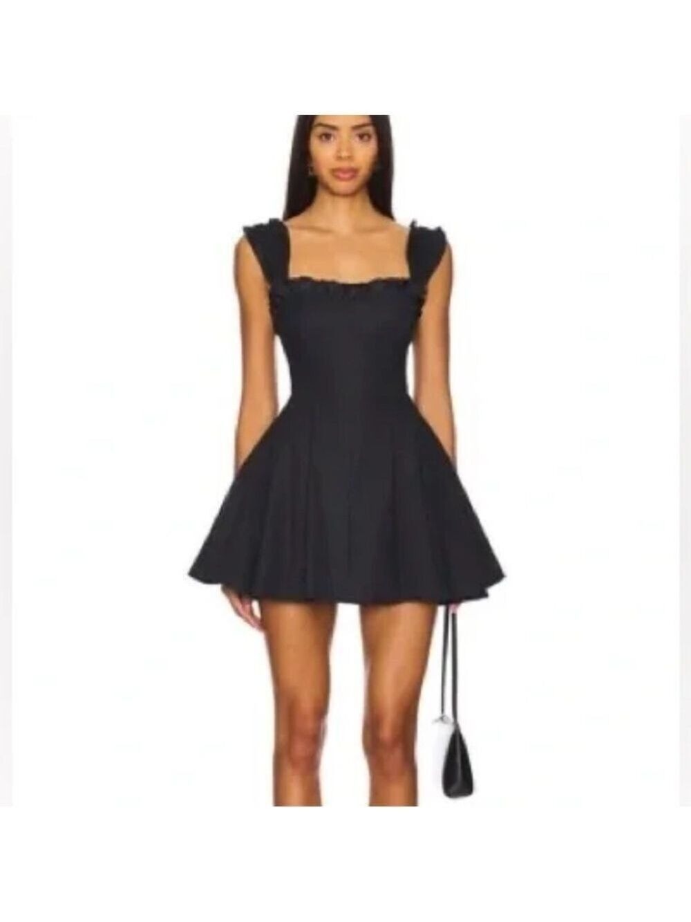 Free People Midnight Magic Mini Voluminous Black Dress Fairy Grunge Bohemian L - Picture 3 of 15